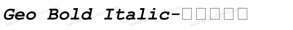 Geo Bold Italic字体转换